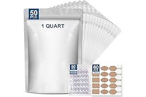 1 Quart Mylar Bags for Long Term Food Storage