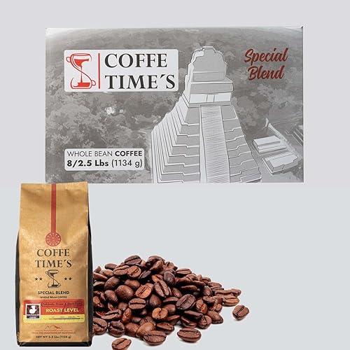 Mezcla especial Caja de 8 unidades (2.5 libras) Café de grano entero con tostado medio, cuerpo completo y ácido medio, saborizado con uvas rojas y