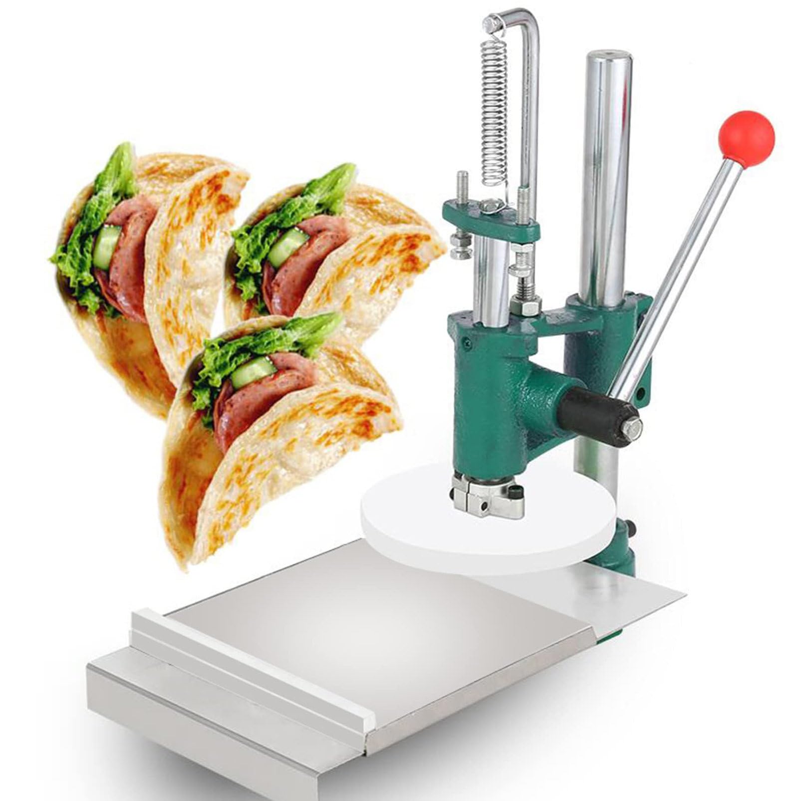 Macchina manuale della pressa del rullo della pasta per la crosta della torta della pasticceria della pizza, macchina della pasta dell'acciaio inossidabile