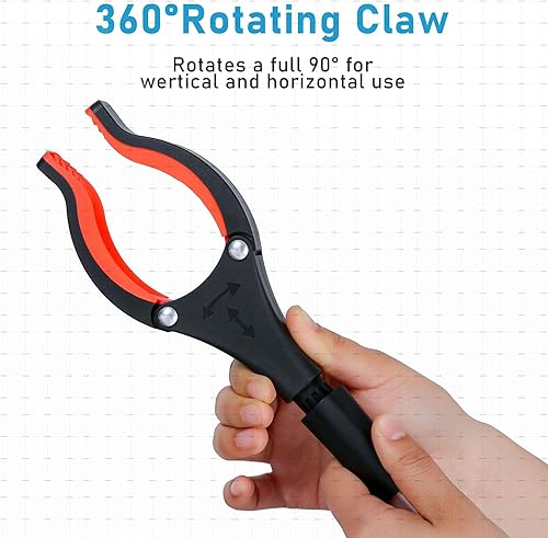 Vista 9 de Herramienta de agarre para alcanzar objectos, 31 pulgadas, para personas mayores, ligera, extralarga, práctica, pinza/herramienta de ayuda para azul