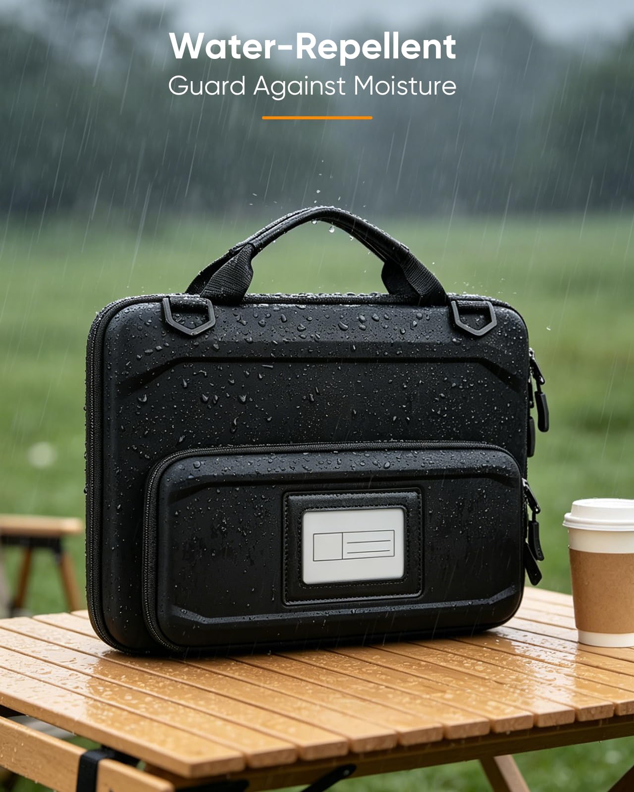 Fintie Stoßfeste Schutzhülle für MacBook Neo (A3404, 2026), Schwarz | Schutzhülle mit Griff, abnehmbarer Schultergurt, Zubehörfach, Ausweisfach, wasserabweisende Tasche