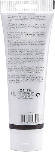 Vista 112 de Pebeo Studio Acrílicos de Alta Viscosidad, Acrílico Fino, 250 ml - Azul Turquesa