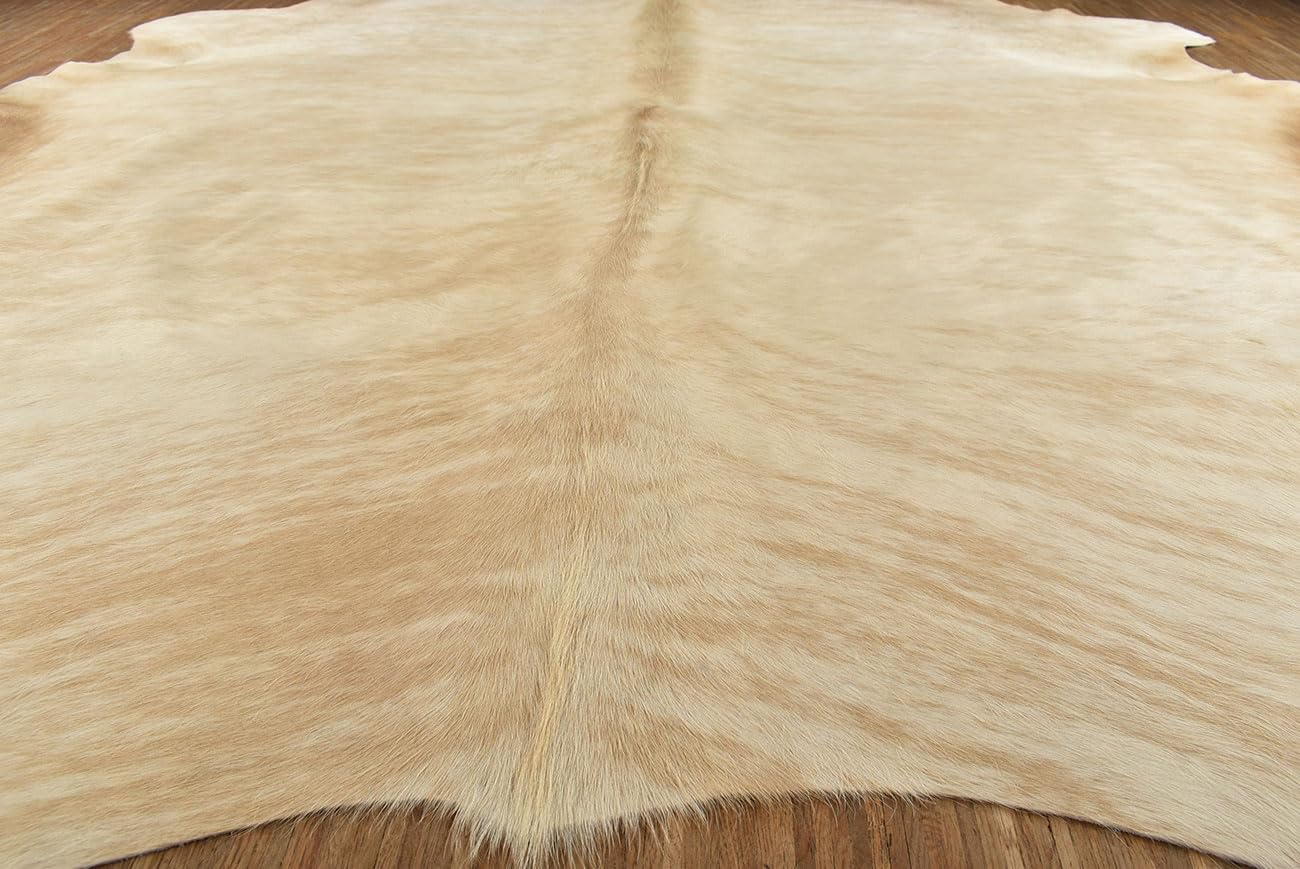 generisch KUHFELL STIERFELL RINDERFELL BEIGE Natur CA. 200 x 190 cm Fell Teppich VON KUHFELLE ONLINE