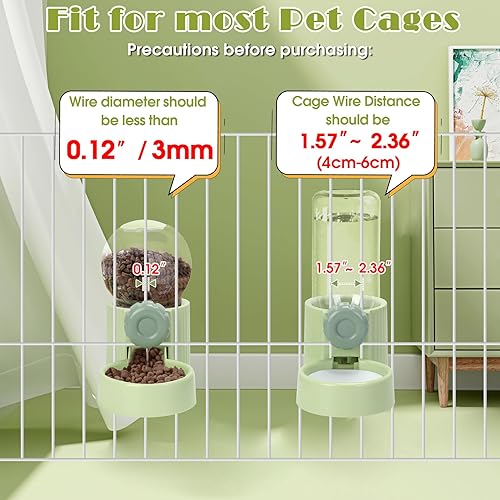 Miniatura 5 de Dispensador automático de agua para colgar alimentos para mascotas, alimentador automático para mascotas de 1 litro y dispensador de agua de 1