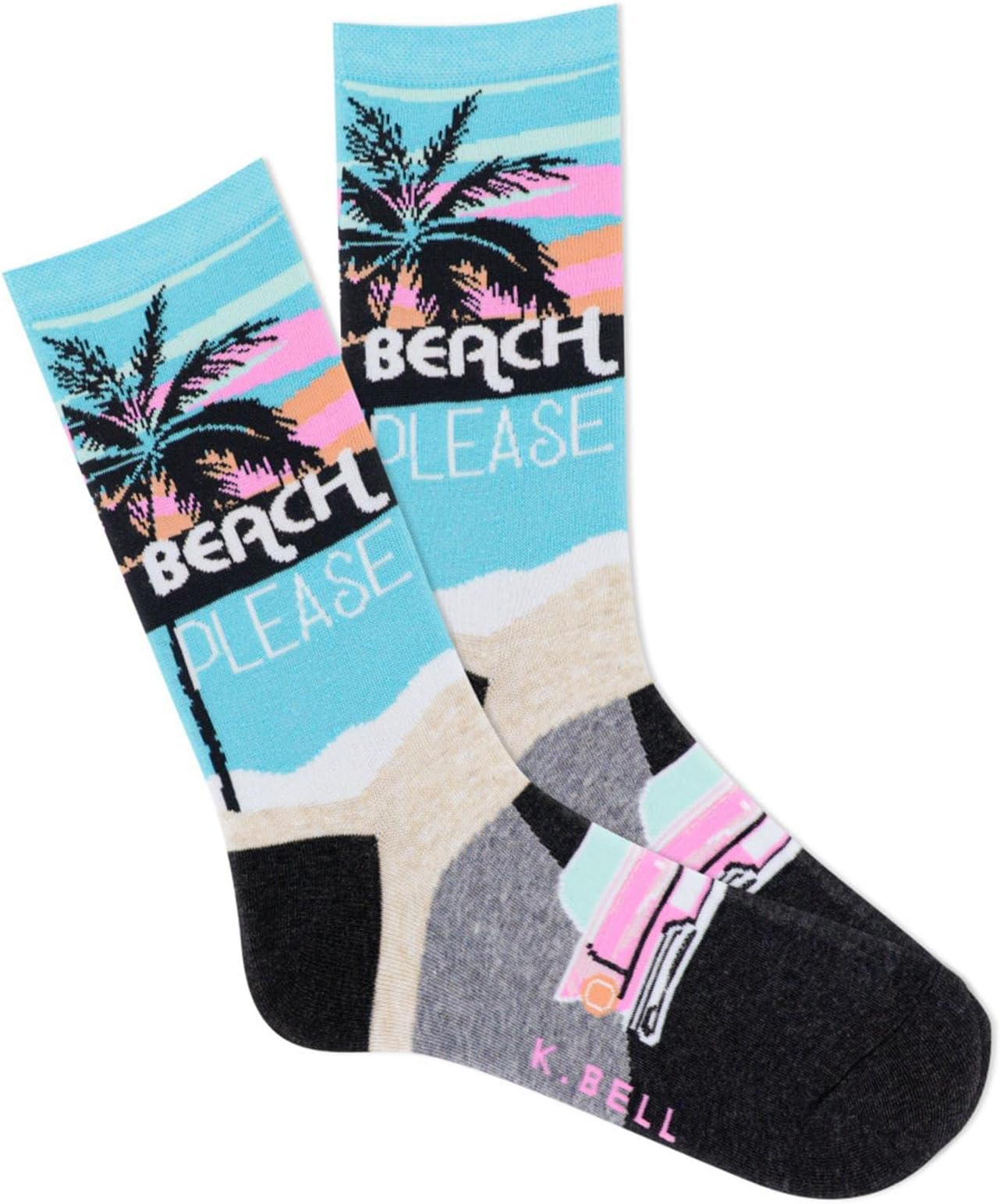 K BELLWomen's Fun Pop Culture Novelty Crew Socks