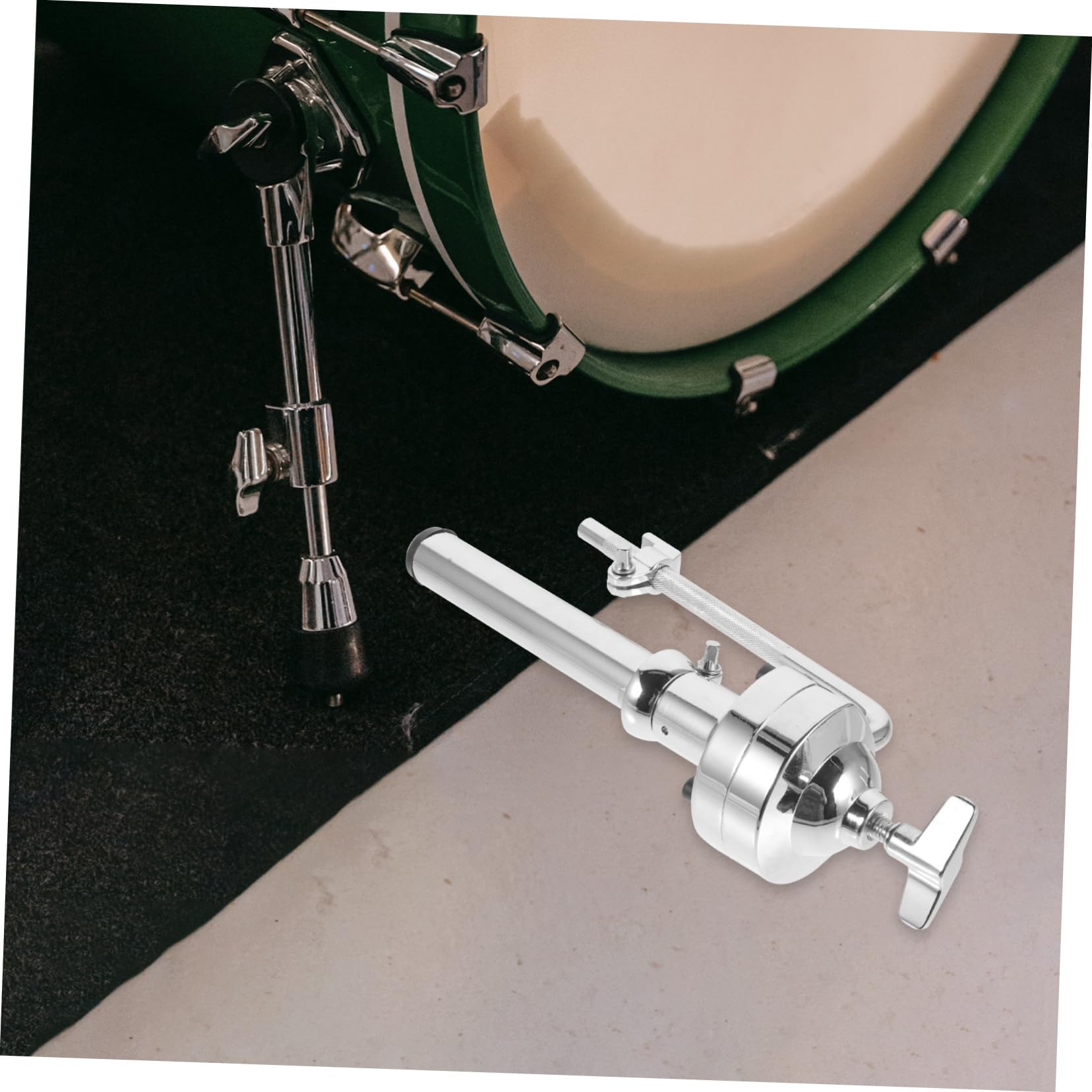 SUPVOX Supporto per Tom Drum Singolo in Lega di Zinco Resistente, Accessorio per Batteria per Musicisti e Studenti, Staffa per Strumenti a Percussione Installazione Stile Casuale
