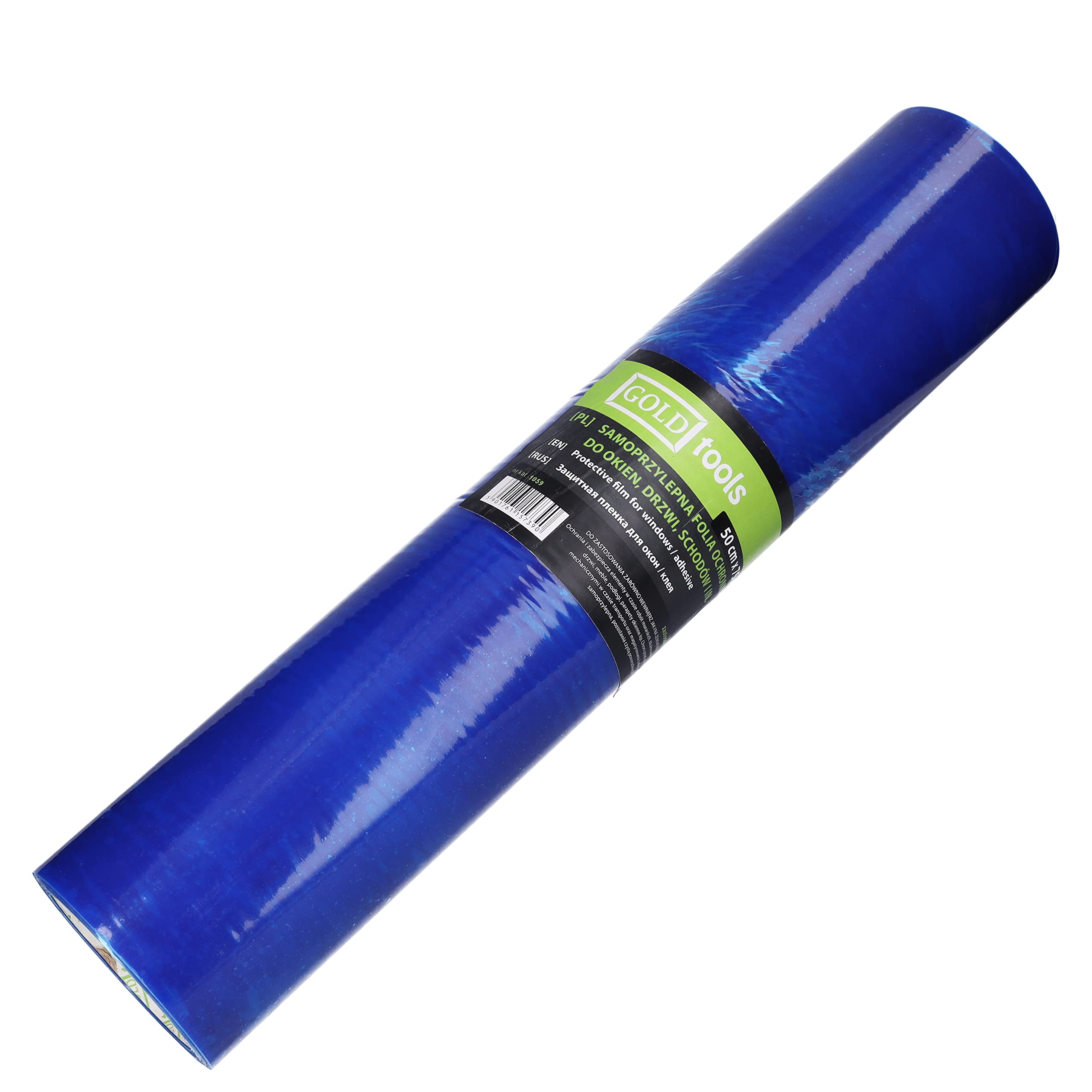 ToolSpace Pellicola protettiva per vetri 50 cm x 75 m per finestre autoadesiva blu 45 my | Pellicola protettiva per superfici autoadesiva | Pellicola PE autoadesiva resistente ai raggi UV