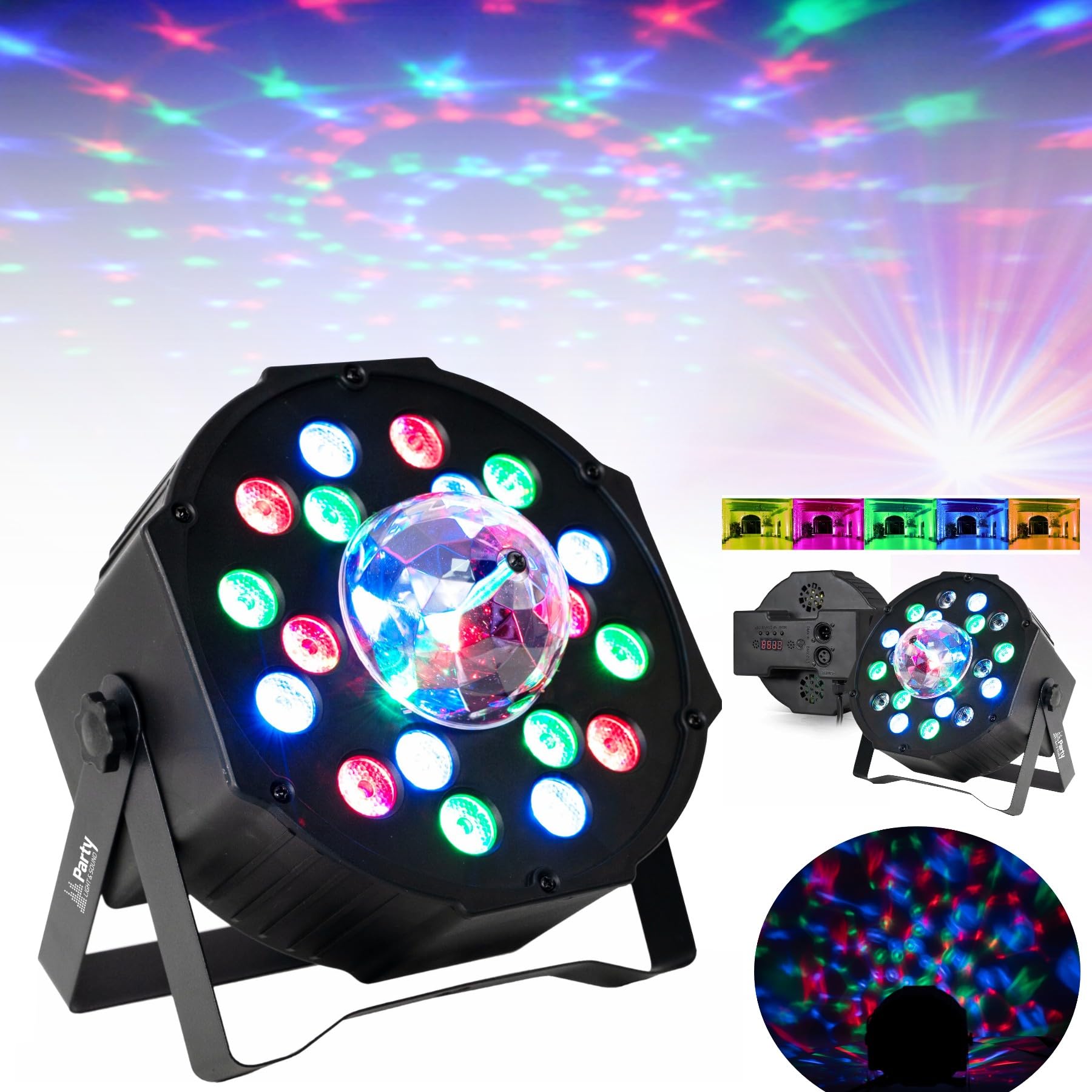 Générique Chanson Karaoke Pack LTC KARAOKE-STAR2MKII Enfant - 2 Enceintes 2 Micros 1 Ampli Bluetooth USB SD 100W - Projecteur 2-en-1 par Astro Musique Soirée Fête