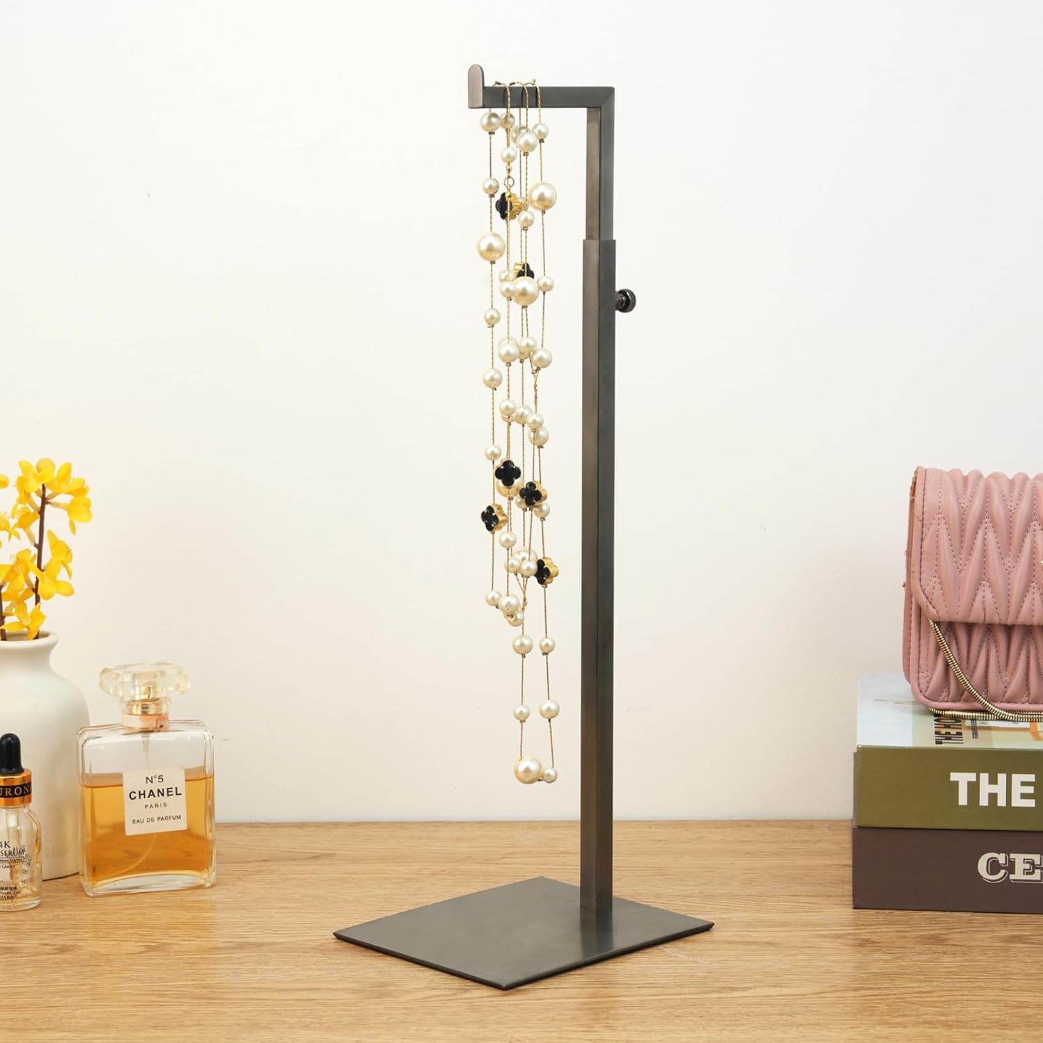 Handbag Display Stand Adjustable Hanging Hook Stands Purse Holder Display Rack for Bags Purses Wreath for Tabletop Closet Retail Use for Vendors (1 Pcs Black) - Image 4