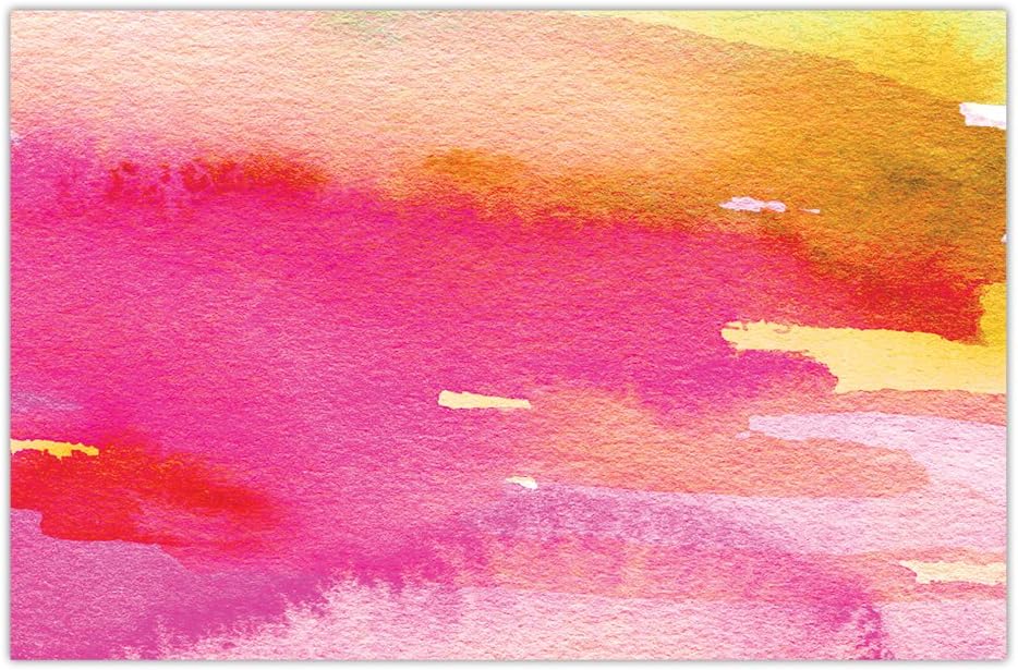 DB Party Studio Paper Placemats 25 Pack Disposable Quick Cleanup Place Mats Anniversary Bridal Shower Wine Tasting Parties Beautiful Pink Orange Luncheon Dinner Thick Paper Table Setting 17" x 11"