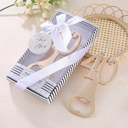 Miniatura 6 de DAJAMAI 12 paquetes de abridores de botellas creativos para recuerdos de fiesta de cumpleaños 30 o 30  aniversario de boda, regalos de fiesta de