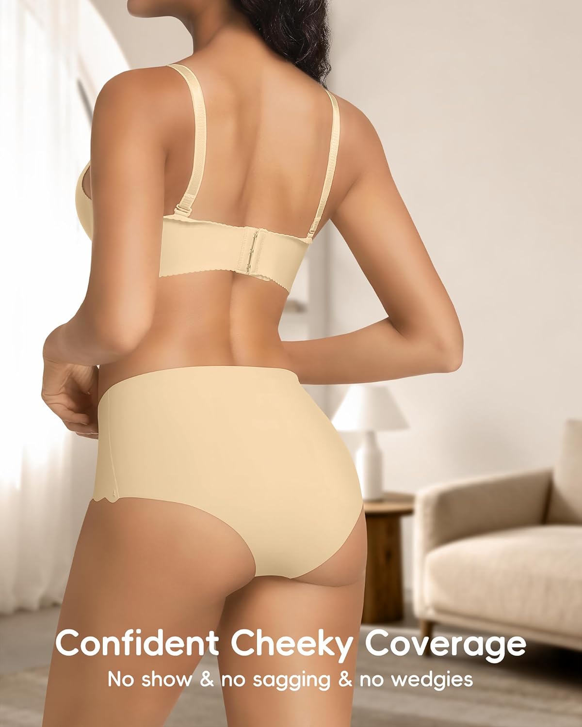 Seamless Underwear for Women No Show No Panty Line Womens Panties High Waisted Ladies Comfortable Briefs 5 Pack - Image 6