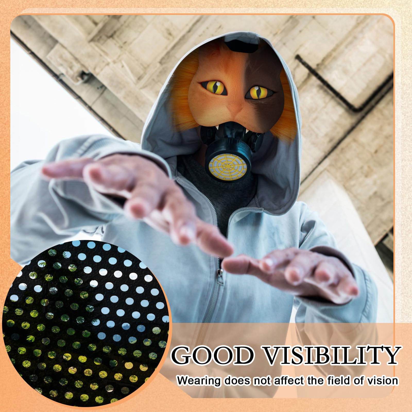 Nishiyuenyi 20x Augennetze Für Therian-Masken Und Fursuits – PVC, 30x20 Cm, Bedruckbar, Vielseitig Für Karneval, Halloween Und Erntedank