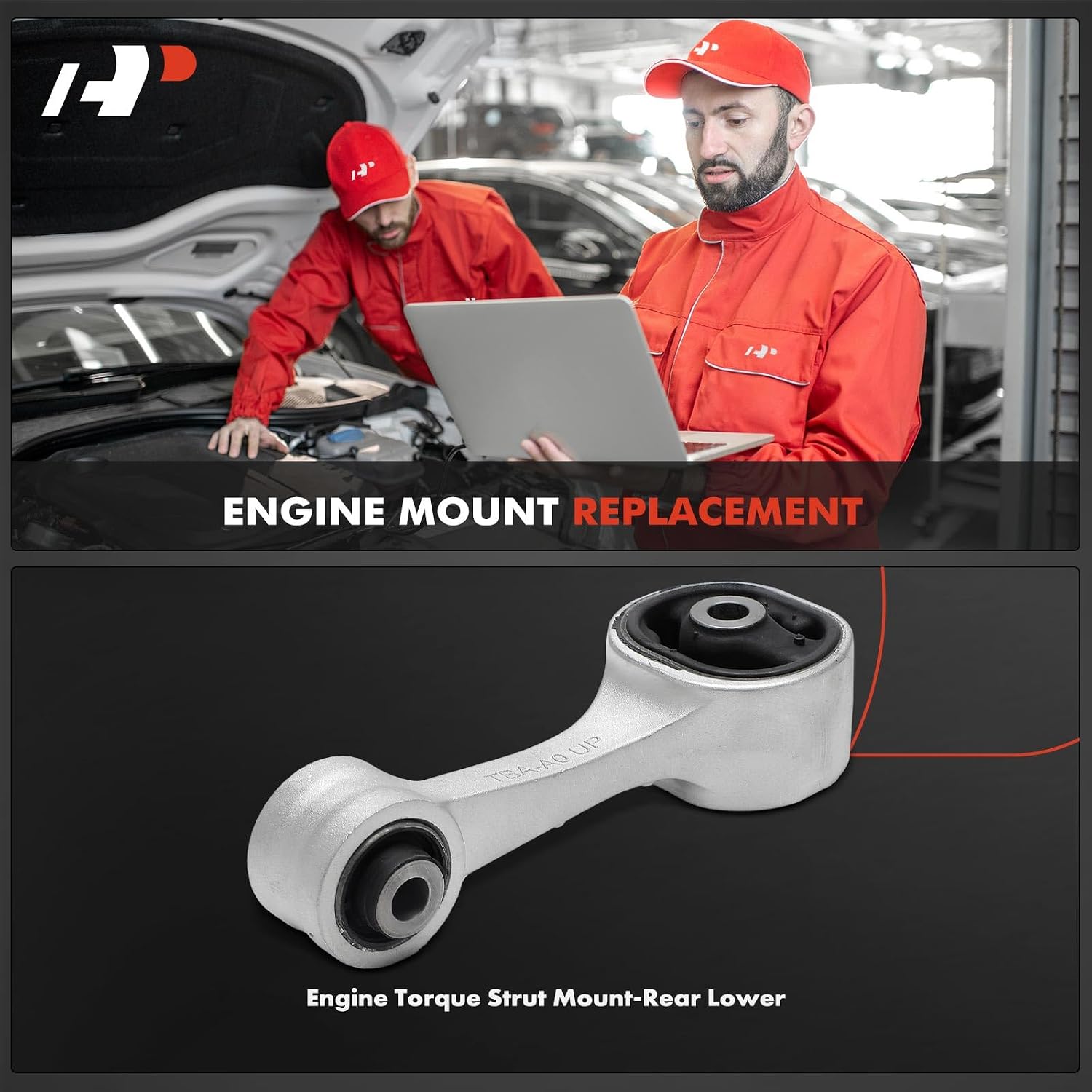 A-Premium Rear Lower Side Torque Strut Mount Compatible with Honda Civic 2016-2021, 1.5L 2.0L, Manual Transmission