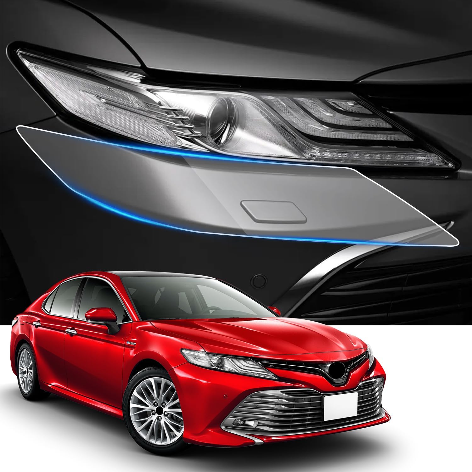 LUNQIN Car Headlight Protection Film for Toyota Camry 2018