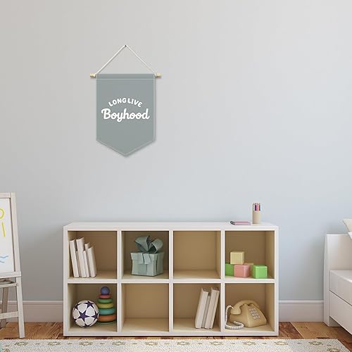 Miniatura 3 de Lienzo con texto en inglés "Long Live Boyhood", decoración de habitación de niños y niños, decoración de sala de juegos, banderines colgantes, arte