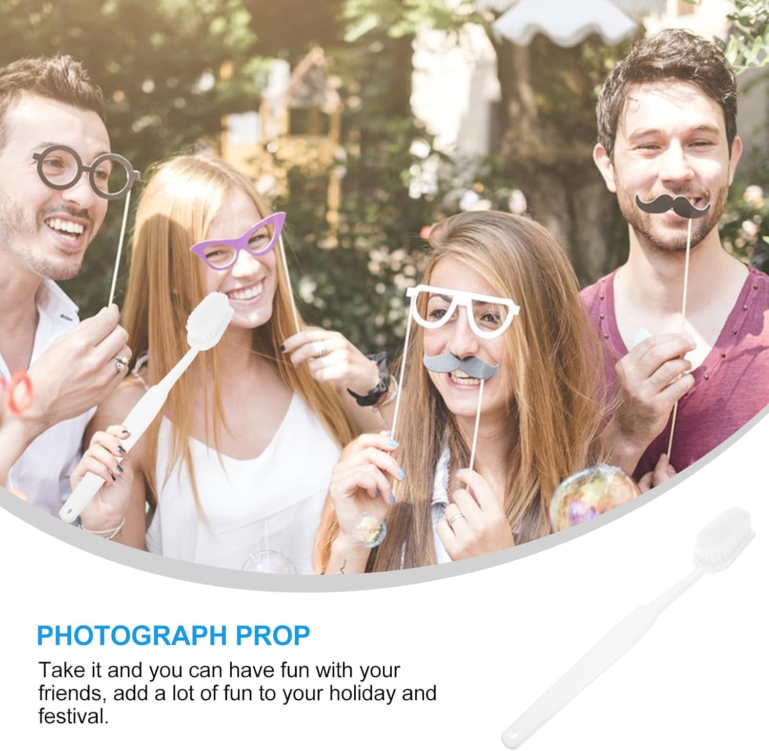 Hemoton Giant Oversize Toothbrush Photo Prop Large Styling Toothbrush for Party Prank Holiday Festival Fun
