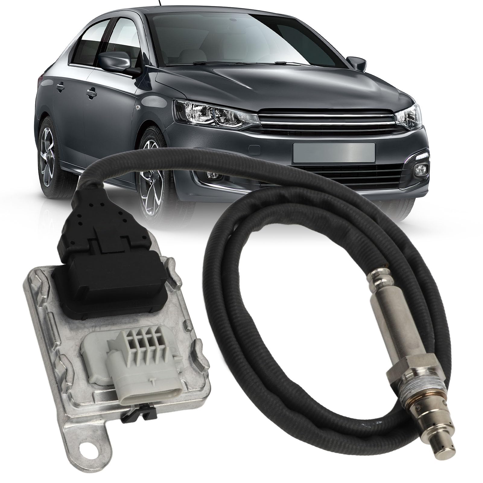 Sensor de Oxígeno Nitrógeno 9678570780 Reemplazo del Sensor Aleación ABS Duradera de Alto Rendimiento Compatible con C3 C4 DS3 DS4 DS5 1.6 HDi 208 308 2008 5008