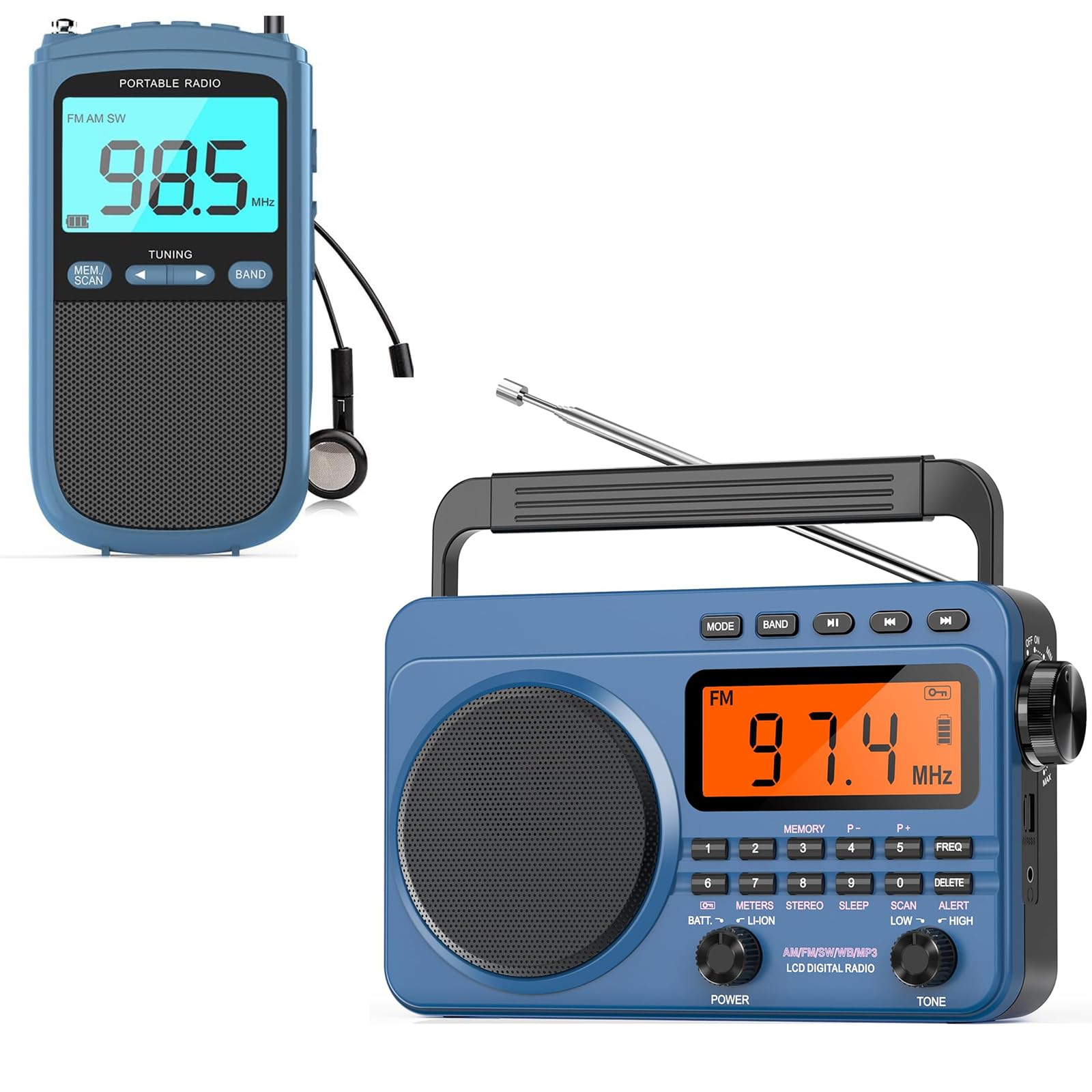 Amazon.com: Digital AM FM Shortwave Radio with Best Reception,4000mAh ...