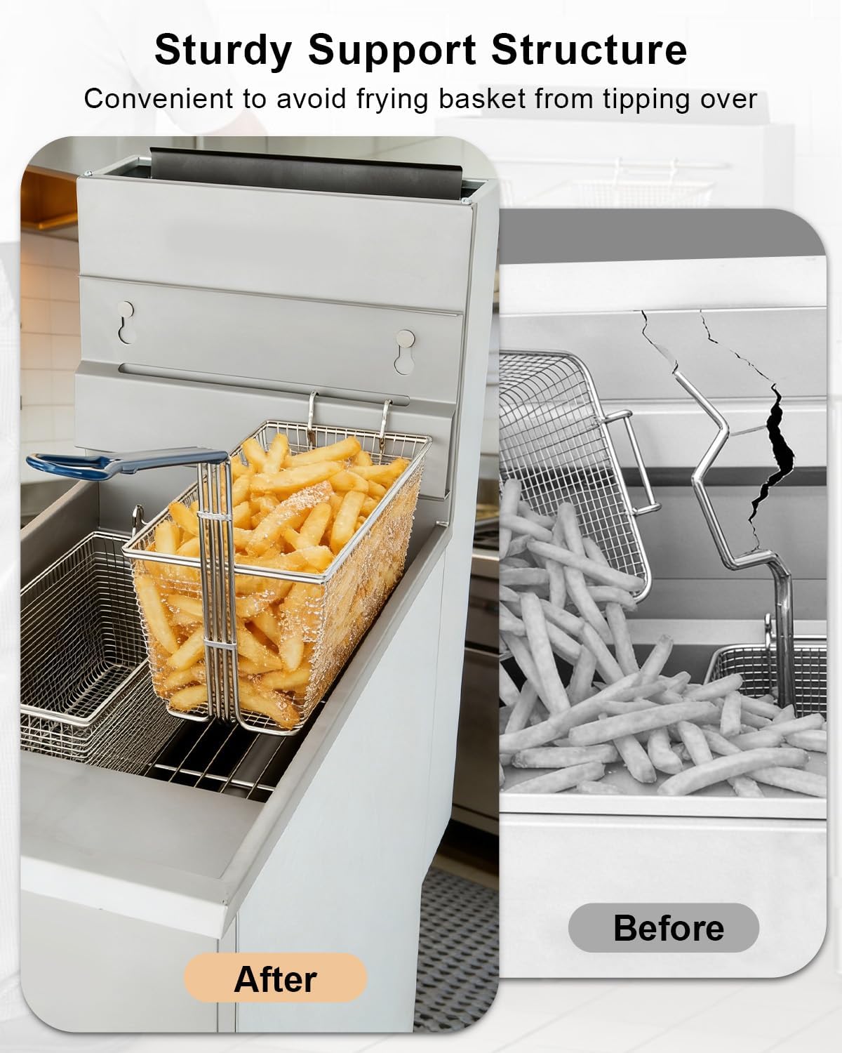 A1105402 Deep Fryer Basket Hanger Compatible with Pitco SG14 SG18 SSH55 Series Gas Fryers, Commercial Stainless Steel Replacement