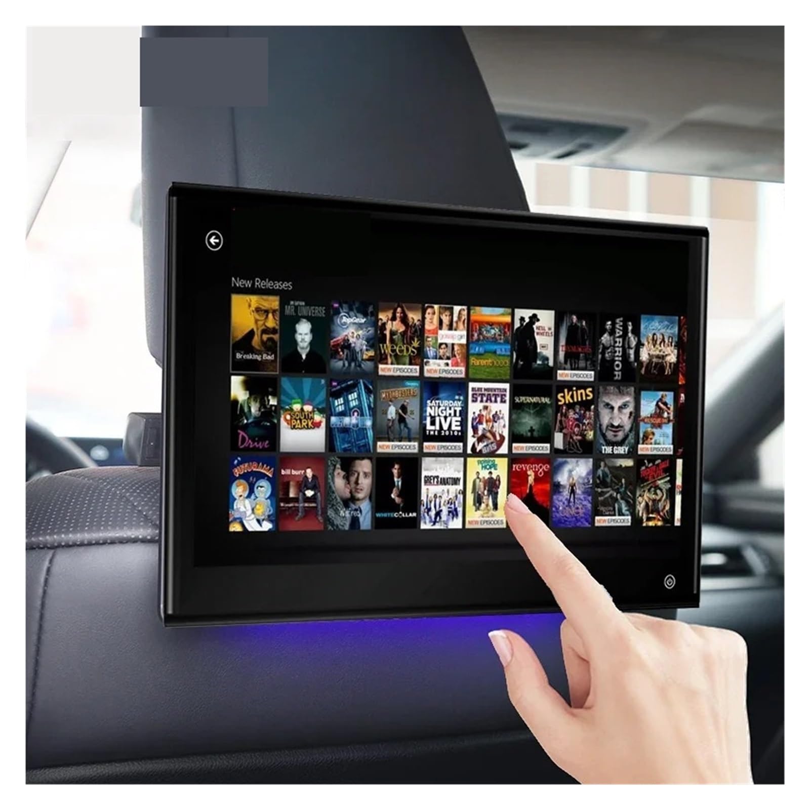 Reproductor de DVD para coche Monitor For Reposacabezas De TV De Automóvil De 11,6/13,3 Pulgadas, 4K, 8 Núcleos, Pantalla Táctil, Compatible Con Auriculares, Entrada Y Salida HDMI, Reproductor De Vide