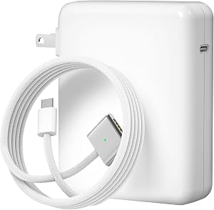 140W Charger for MacBook Pro 16 14 inch Mac Air 15 13 inch 2026 2025 2024 | 23 22 21 M1–M5【Original Quality】 Fast Charger Power Adapter & 6.6FT Type C to Magnetic 3 Cable LED Applicable 2021-26 (White)
