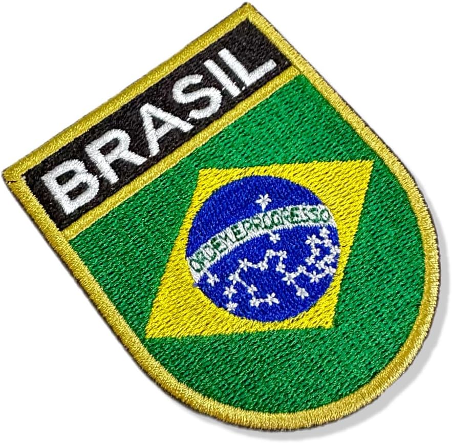 Generic BP0403E-001 Brasil Brazil, Embroidered Flag Patch 2.68″×3.15 in” (A) Ironing or Sewing)