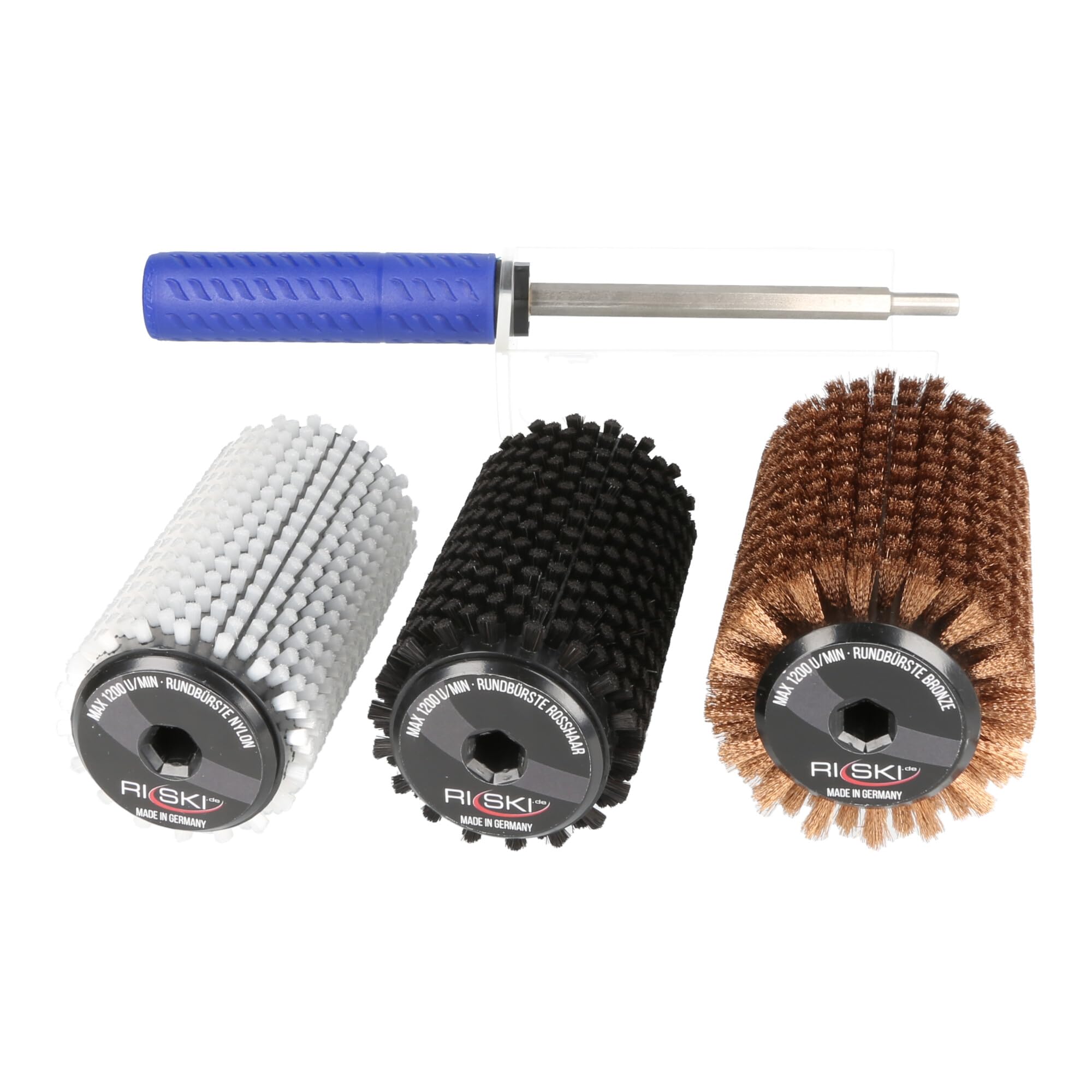 RiSki Lot 5 Brosses Rondes 100 mm pour Ski Alpin, Ski de Fond et Snowboard