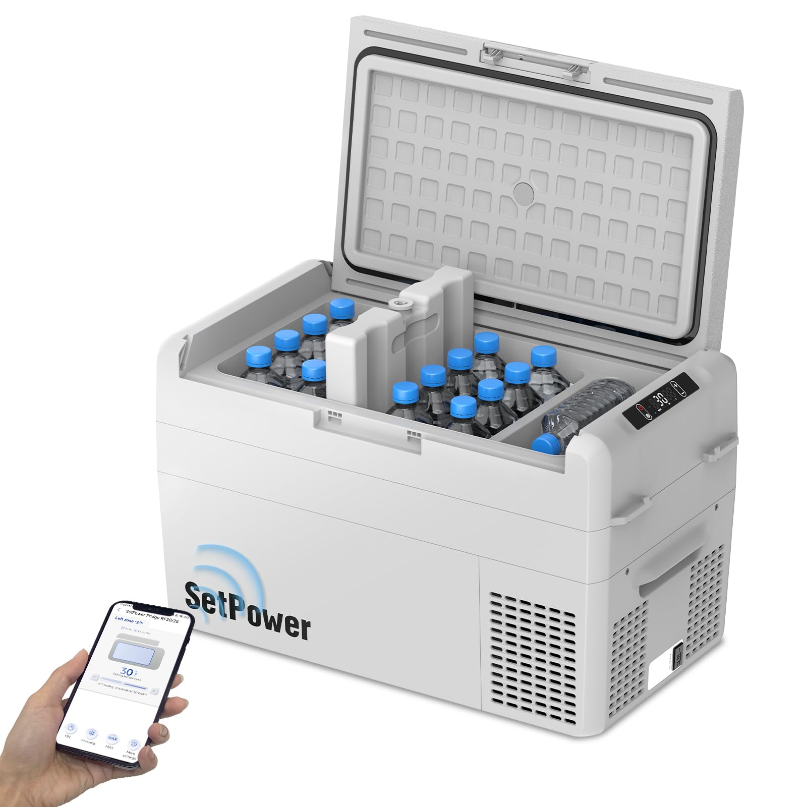 Amazon.co.jp: Setpower RF25 車載冷蔵庫 25L【内蔵ハード保冷剤 50