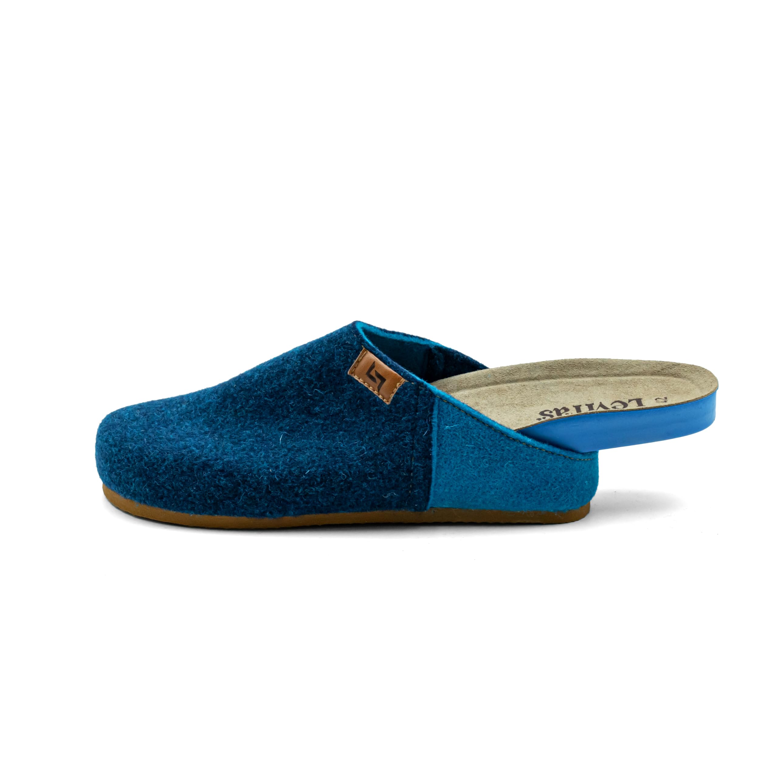 LEVITAS - HOT 01 - Pantofole in Lana Agugliata | Suola in Microporosa, Antiscivolo, Senza Tacco | Made in Italy