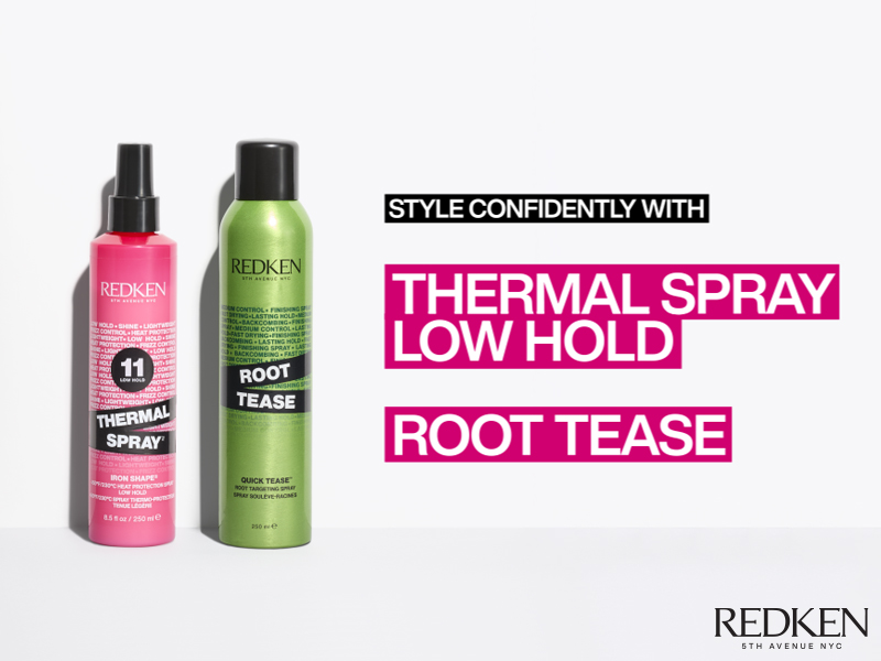 Redken Root Tease Backcombing Finishing Spray For All Hair Types - Matte Finish & Teased Volume Effect, Medium Control