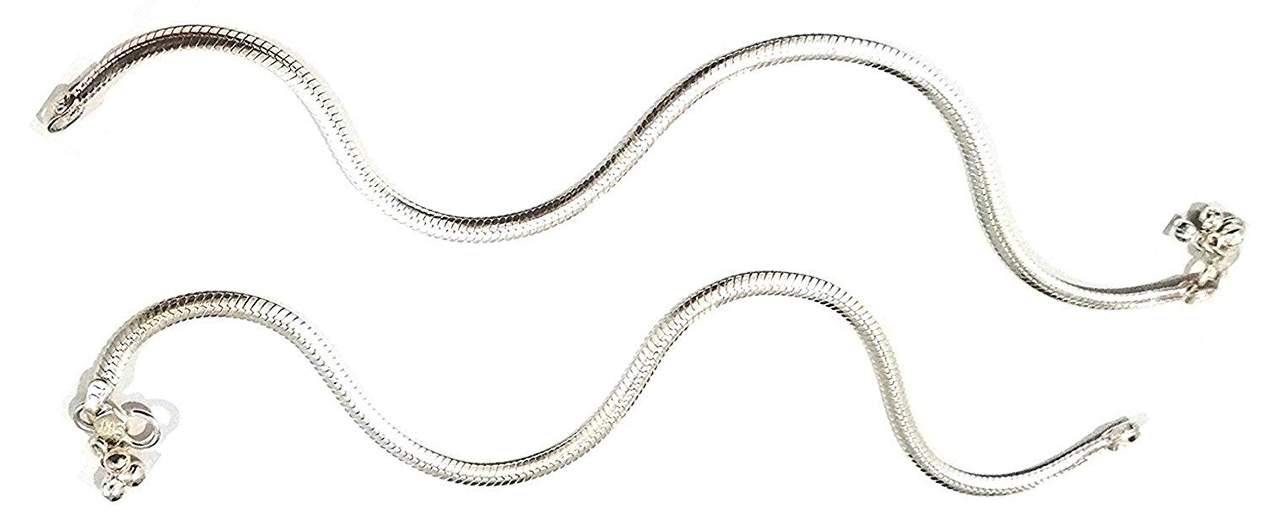 Tirupatideals New 925 Sterling Silver Plain Snake Chain Design