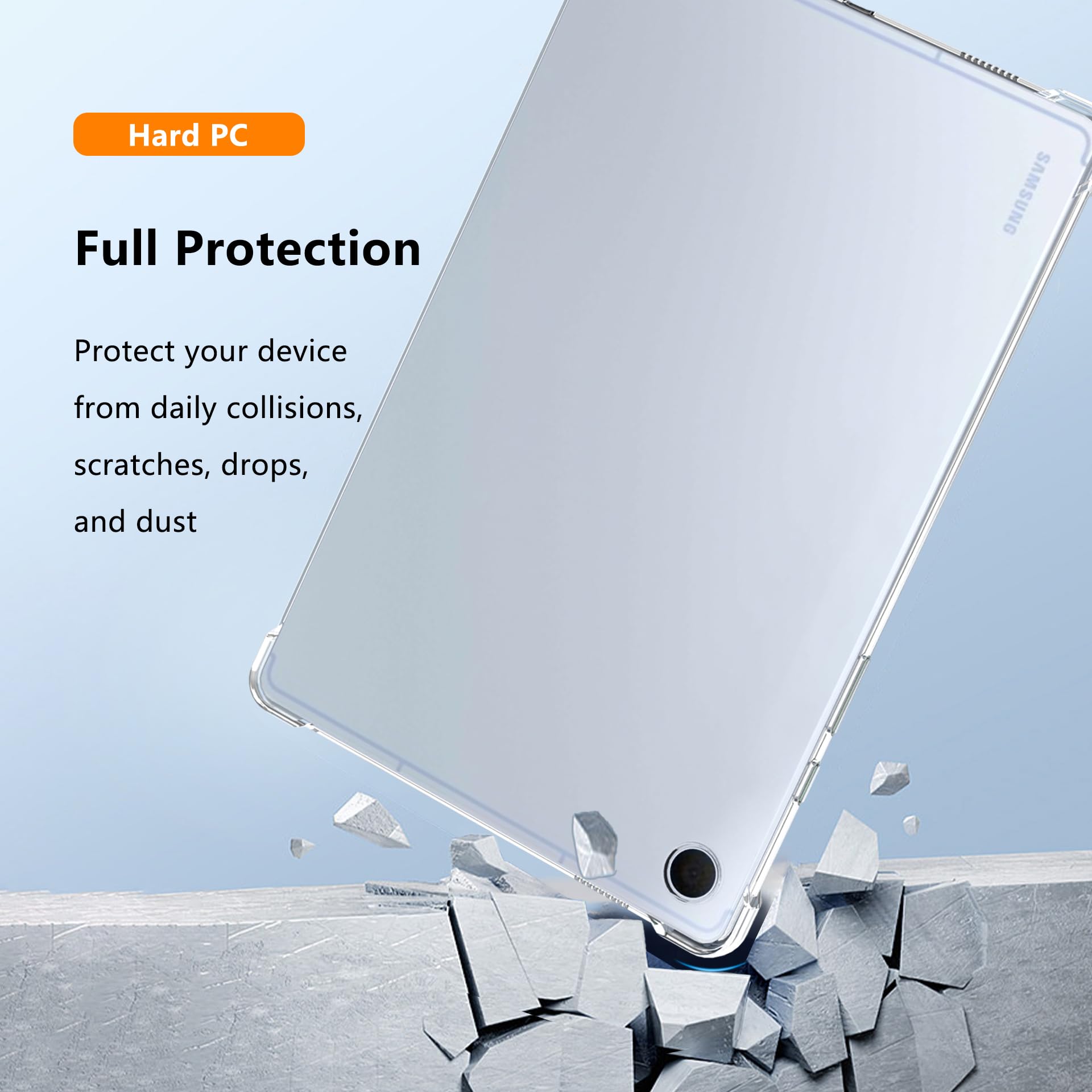 Custodia Cover per Samsung Galaxy Tab A11 Plus 11 Pellici, Protezione Avanzata per Airbag, Flessibile in Silicone TPU, Antiurto Antigraffio, Sottile Cover per Samsung Tab A11+, Trasparente