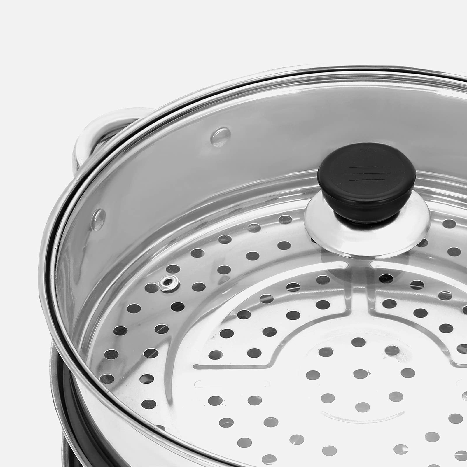 5-stufiger Edelstahl Dampfgarer - 30cm Kochtopf Set Für Alle Herdarten