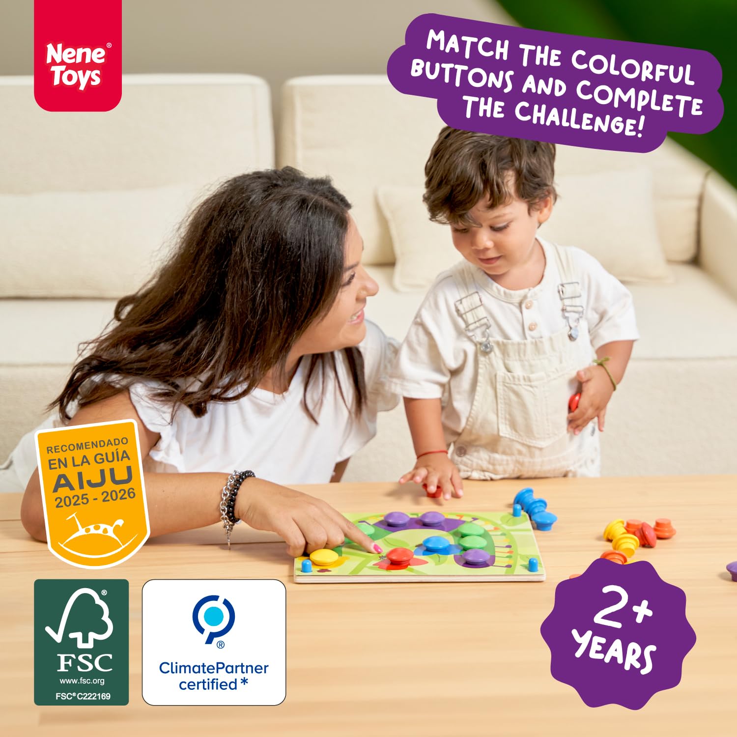 Nene Toys Puzzle en Bois pour Enfants dès 2 Ans [Grande Édition - 48 Nene Toys Puzzle en Bois pour Enfants dès 2 Ans [Grande Édition - 48