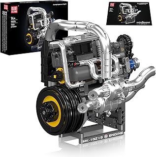 Mould King 10215 Supercar Engine Model Kit 739+ Piece Mechanical Building Block Toy, Functional V8 Engine for STEM Learnin...