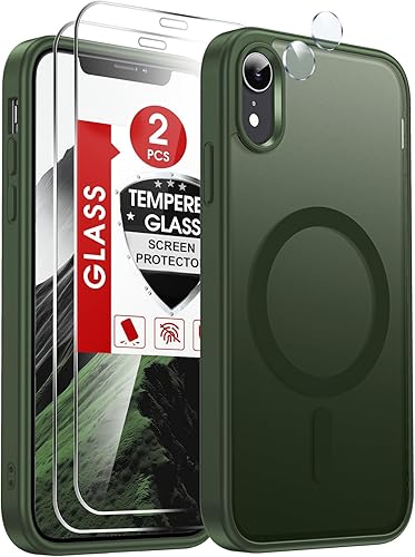 Miniatura 109 de LeYi Funda para iPhone XR: con protector de pantalla X2 + 2 funda para cámara [compatible con MagSafe] Funda protectora magnética i iphoneXR, Negro