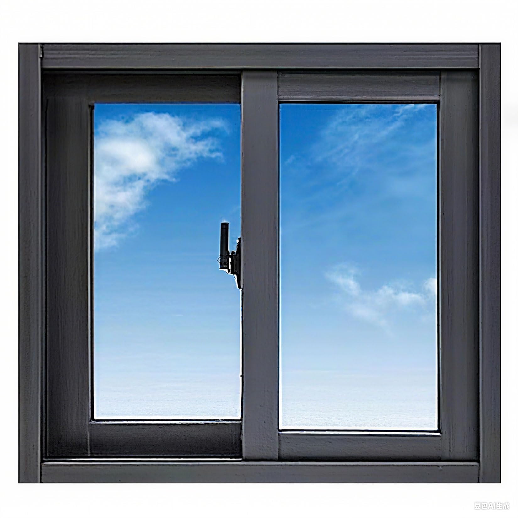 Porte coulissante horizontale 80x30 cm compacte gris foncé