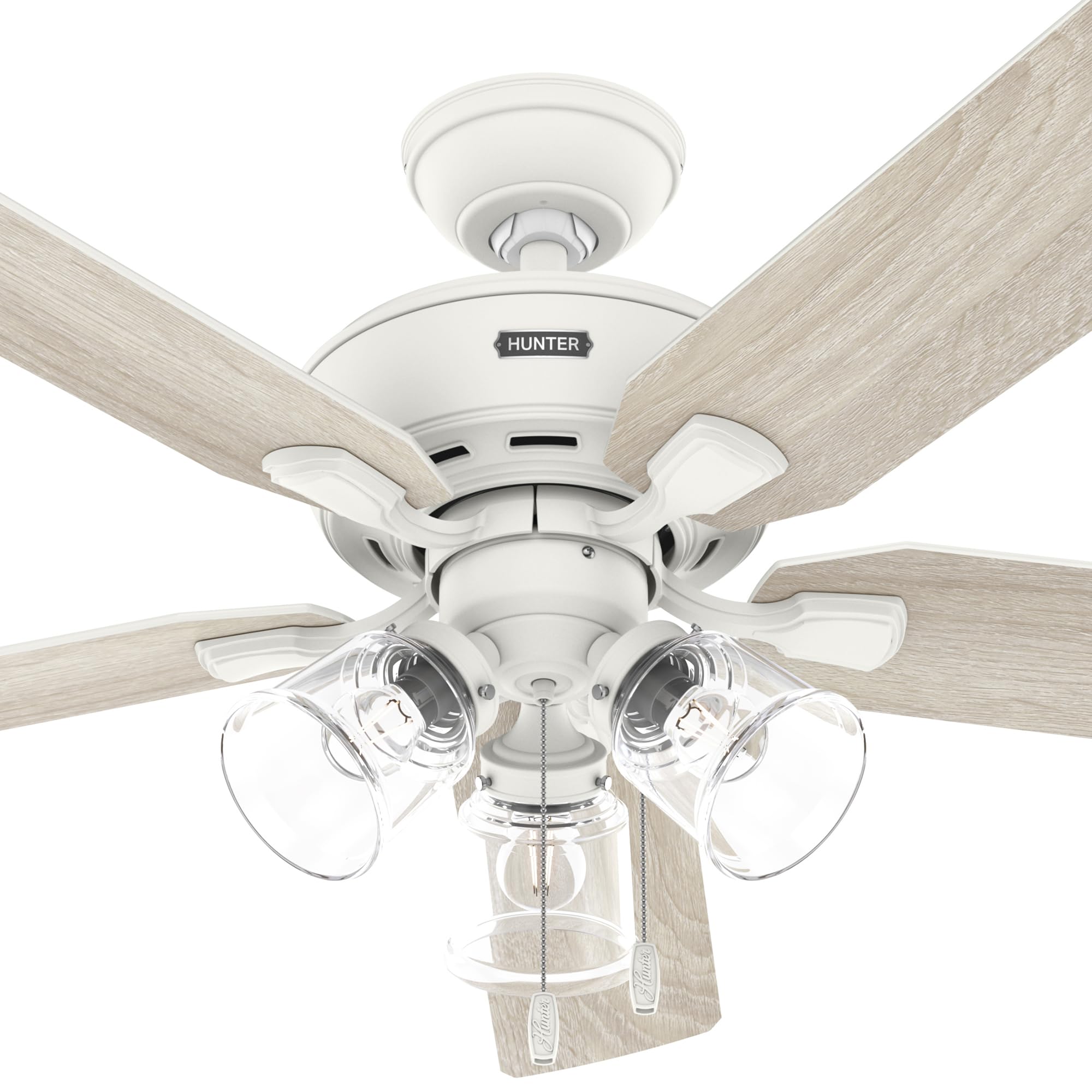 Amazon | Hunter Fan 52 inch Matte White Indoor Ceiling Fan with