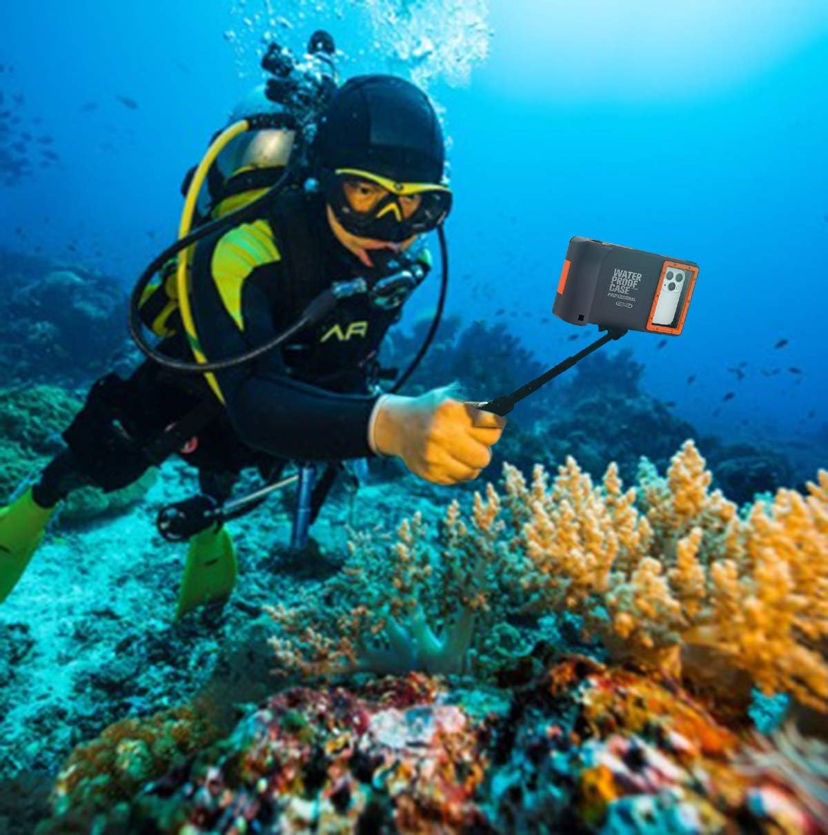 🛒 Flаѕh Sаlе Diving Phone Case for iPhone Samsung, Professional Underwater Photography Housings Case with Lanyard[50ft/15m], Diving Case for iPhone 13 Mini/12 Mini/12/12 Pro Etc