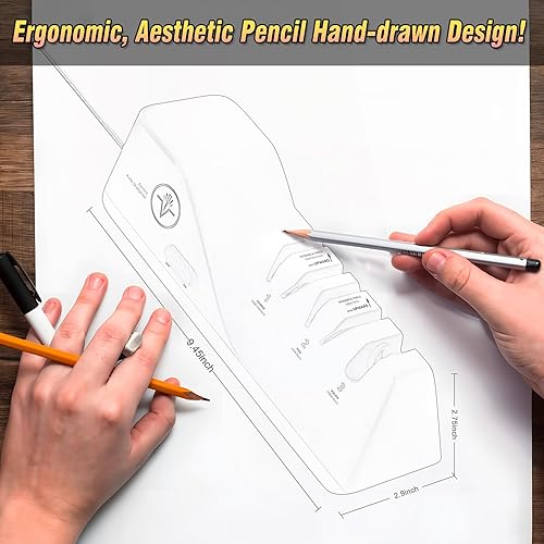 Miniatura 7 de Afiladores de cuchillos eléctricos profesionales con abrasivos 100% de diamante y guías de ángulo de precisión, ranuras multifuncionales de 3