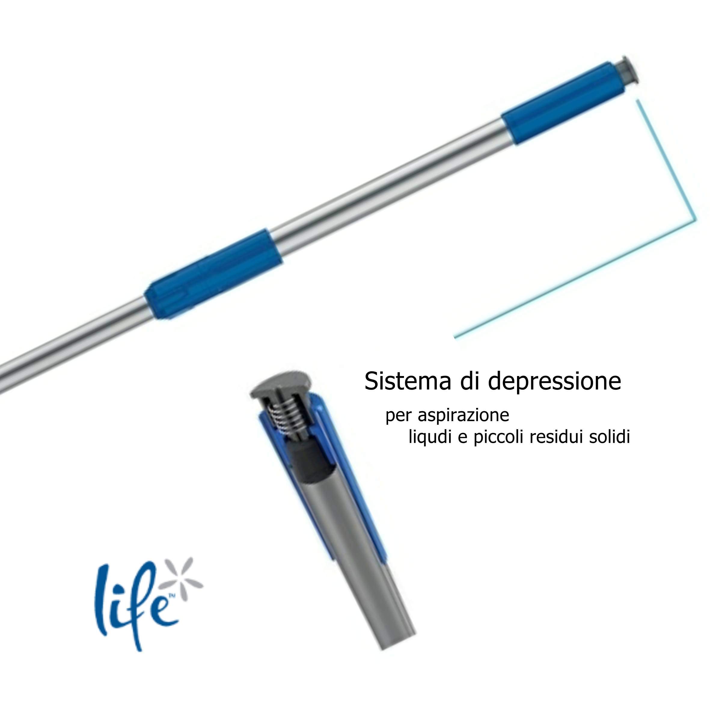 VAC aspirafondo manuale ad aspirazione per depressione per Pisinca e Spa | Ideale per Piccole Piscine e Spa Idromassaggio rigide o gonfiabili di tutte le marche