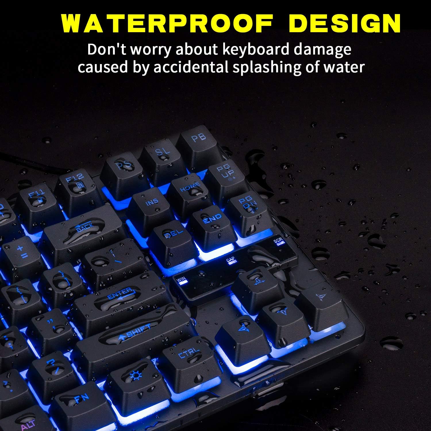 RGB Gaming Keyboard and Mouse Combo, CHONCHOW TKL Compact 87 Keys Backlit Small Computer Keyboard with Gaming Mouse, USB Wired Set for PC PS4 Xbox Laptop : Video Games