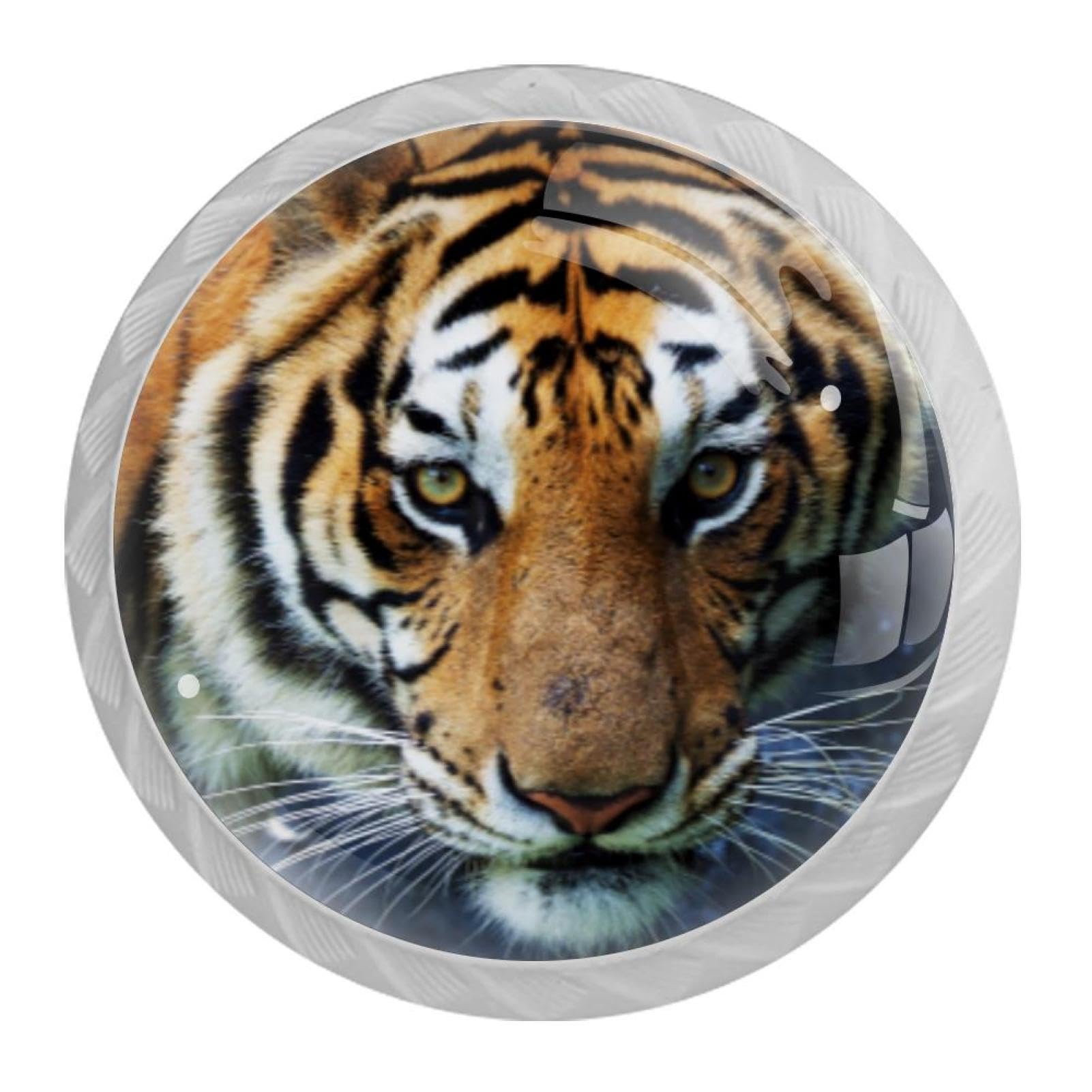 Tqmspg Multi04 4 Pieces Drawer Pulls Animal Tiger Door Knobs Dresser Handles For Kitchen Wardrobe Cupboard Hardware Furniture