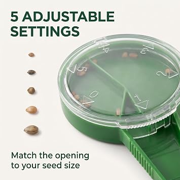 Green Seed Dispenser, Seed Dispenser Seed Sower, Plant Flower Seeds Sower, Handheld Seed Spreader, Garden Sowing Tool,Garden Tools and Watering Equipment,Lawn and Garden Spreaders