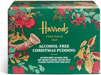Harrods London Alcohol-Free Vegan Christmas Pudding, 454g