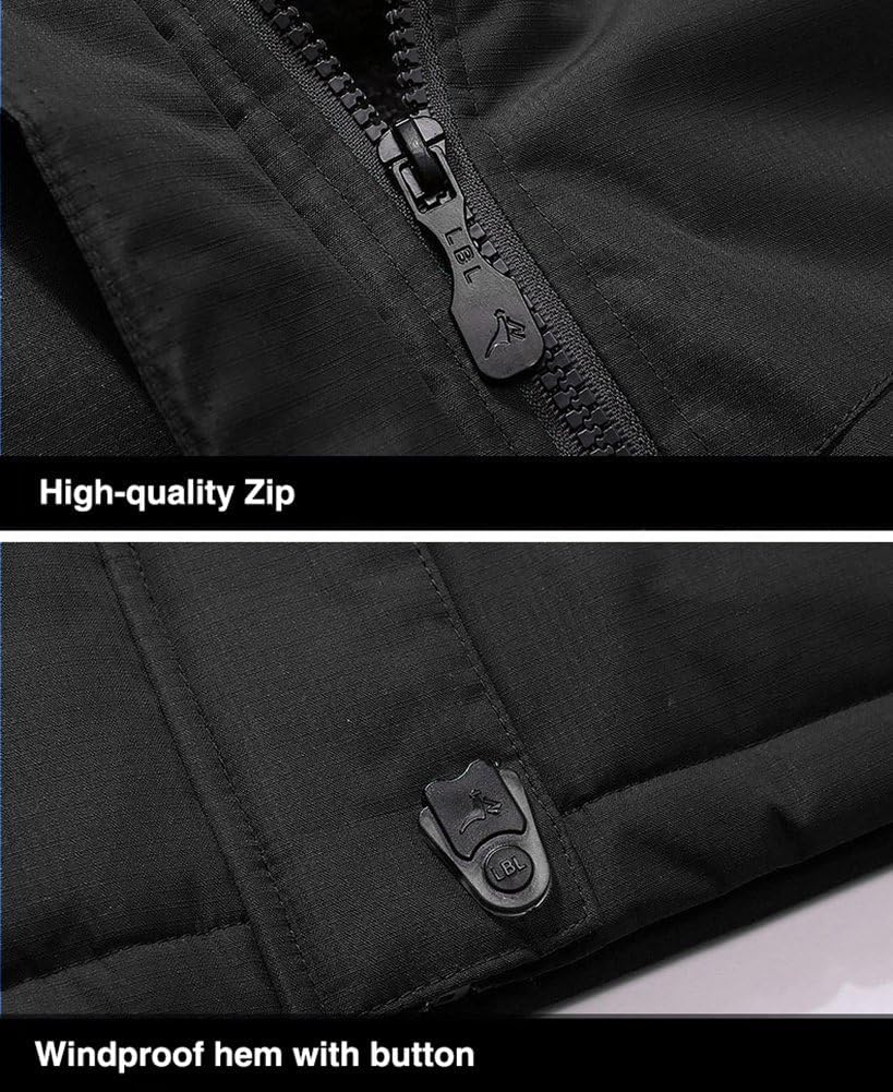 MAGCOMSEN Cappotto invernale da uomo con cappuccio impermeabile Giacche sci montagna antivento lavoro
