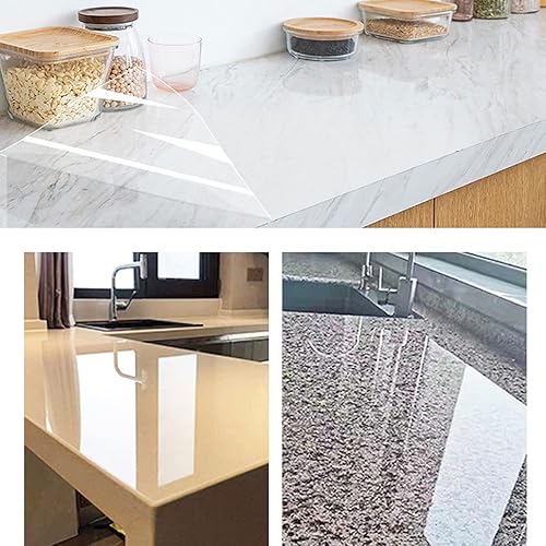 Miniatura 5 de Snkxu Papel de contacto transparente, protección para azulejos contra salpicaduras de cocina, armarios, paredes y estantes. Cubierta impermeable y a