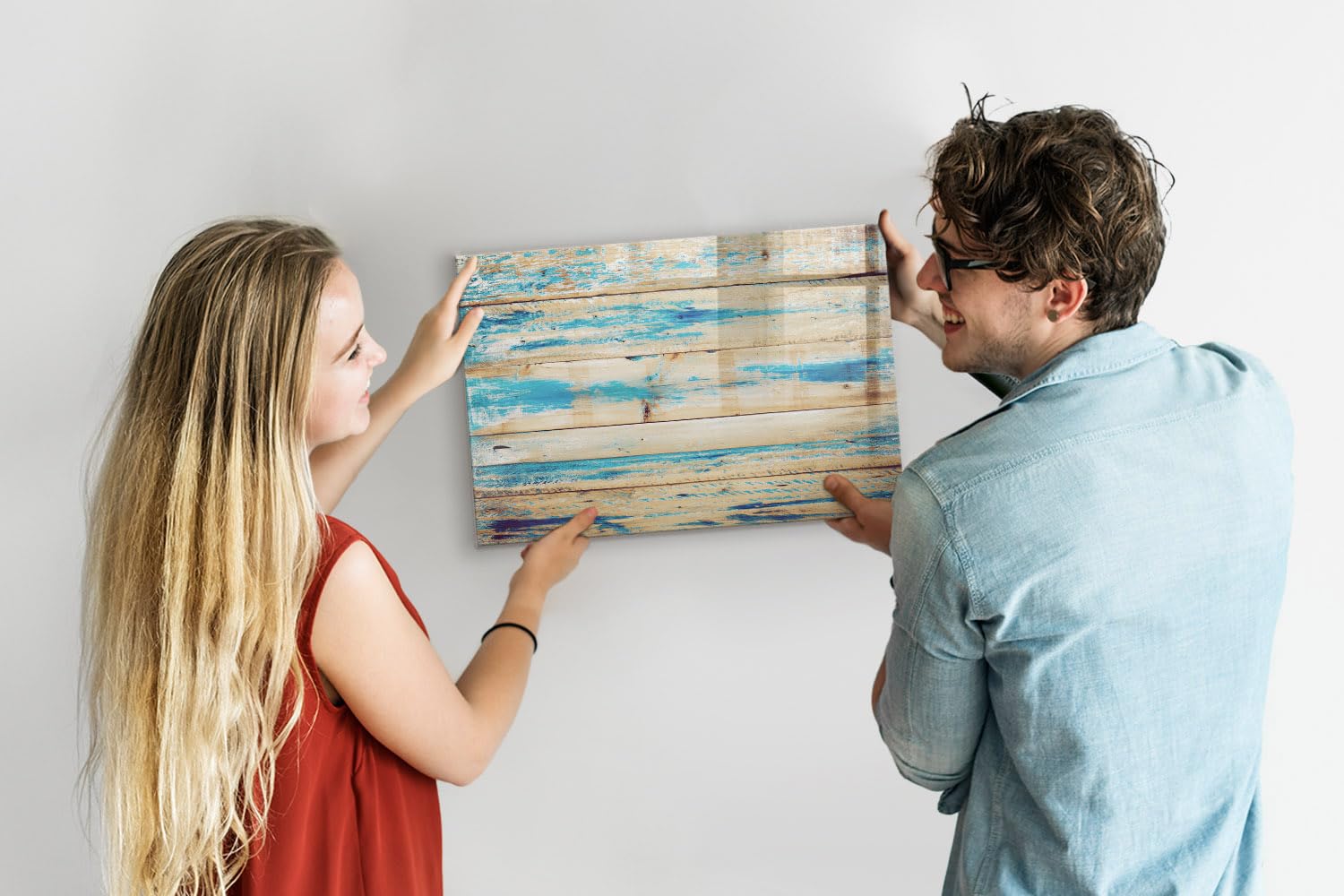 Pizarra magnética decorativa 60x40 cm | Madera rayada