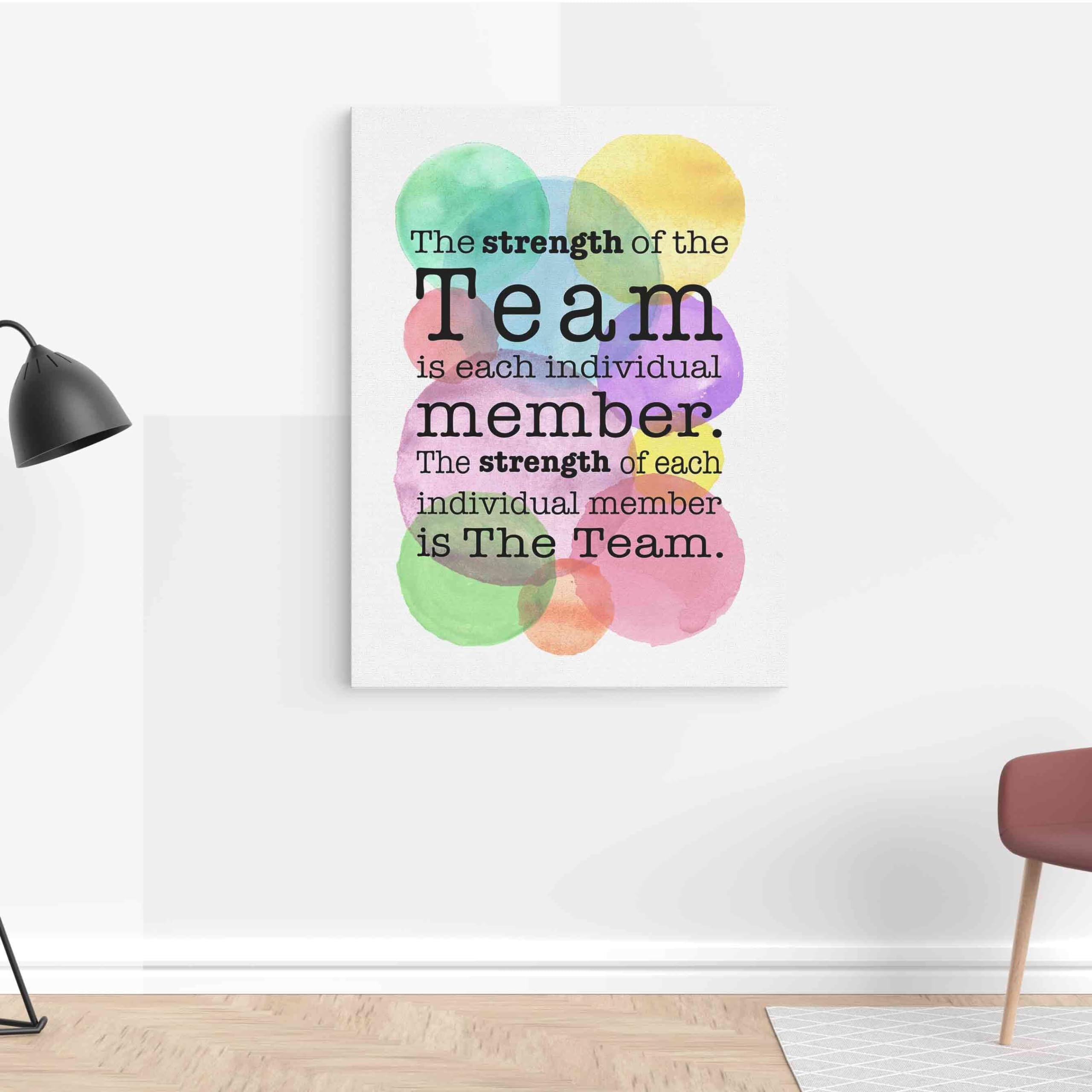 Nuboxx Teamwork Canvas, Inspirational Team Quote metal tin sign Positive Quotes Motivational Poster, Office Wall Art, Staff Room Decor, Staff Gifts metal tin signs 8x12 Inch